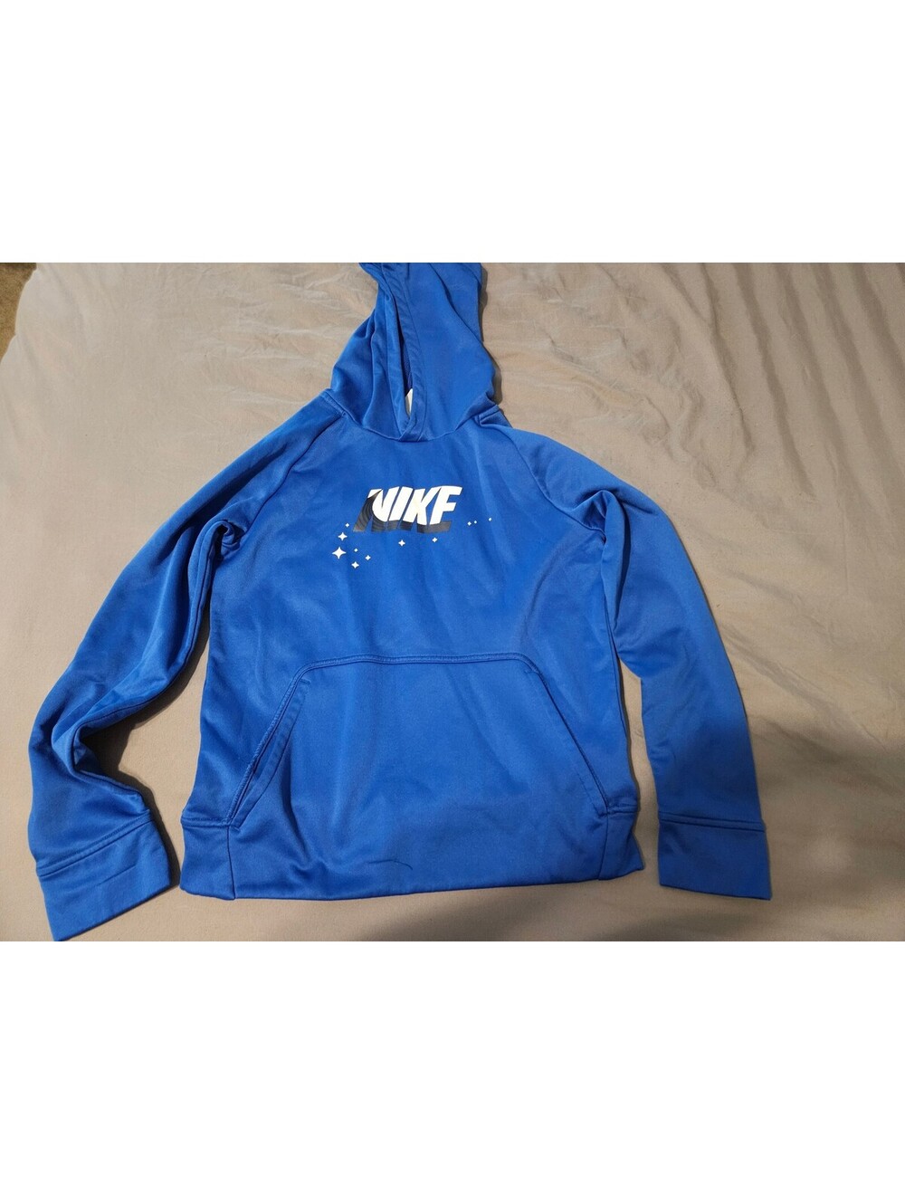 Nike Therma-Fit Blue Pullover Hoodie with Logo Size L